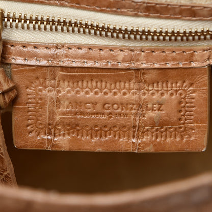Nancy Gonzalez Crocodile Tote Tan 6 of 15