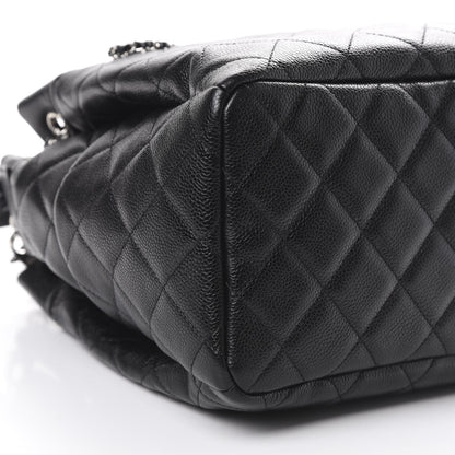 Chanel Grained Calfskin Quilted CC Chain Bucket Drawstring Bag Black 8 of 9
