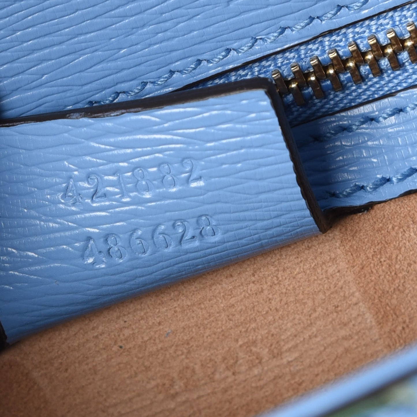 Shangai Calfskin Web New Flora Small Sylvie Shoulder Bag Azure