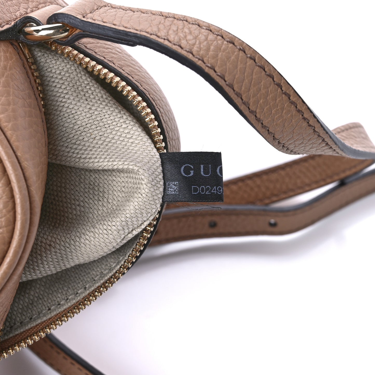 Pebbled Calfskin Small Soho Disco Bag Rose Beige