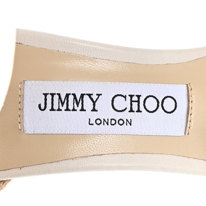 Jimmy Choo Pearl Floral Lace Sacora 85 Sandals 39 Ivory White 6 of 10
