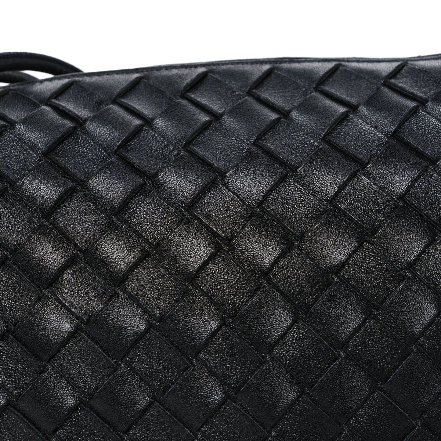 Nappa Intrecciato Medium Loop Camera Bag Black
