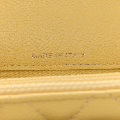 Chanel Caviar Quilted Business Affinity Clutch With Chain Flap Yellow 7 of 13