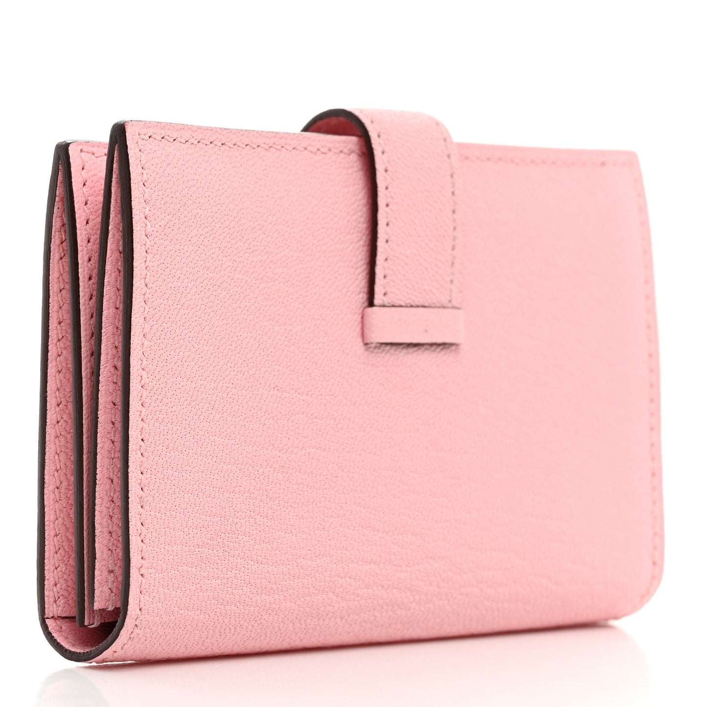 Chevre Mysore Bearn Card Holder Wallet Rose Sakura