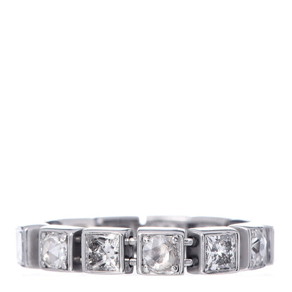 Tiffany 18K White Gold Diamond T Line Band Ring 56 7.75 3 of 5