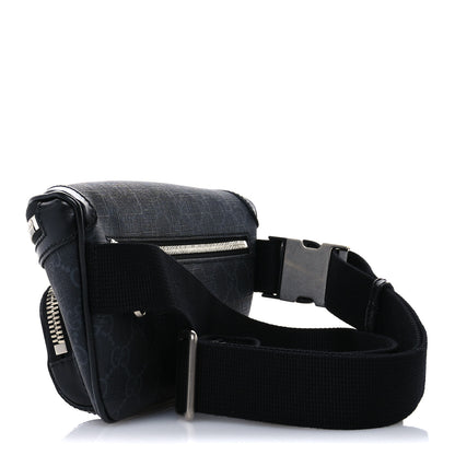 Gucci GG Supreme Monogram Textured Calfskin Retro Interlocking G Belt Bag Black 3 of 11