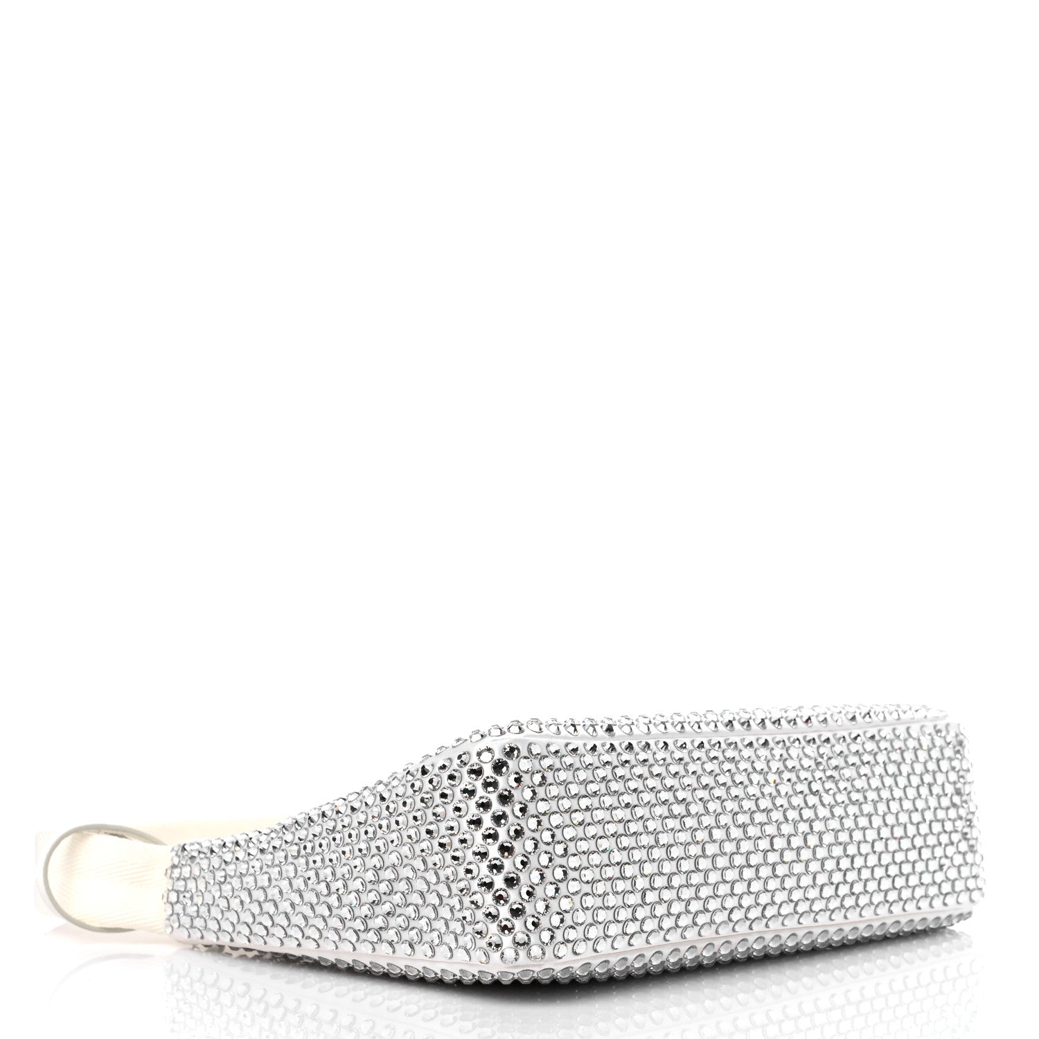 Prada Satin Crystal Mini Re-Edition 2000 Bag White 4 of 9