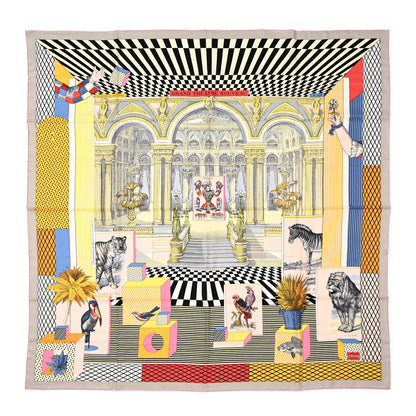 Hermes Cashmere Silk Grand Theatre Nouveau Shawl 140 1 of 4