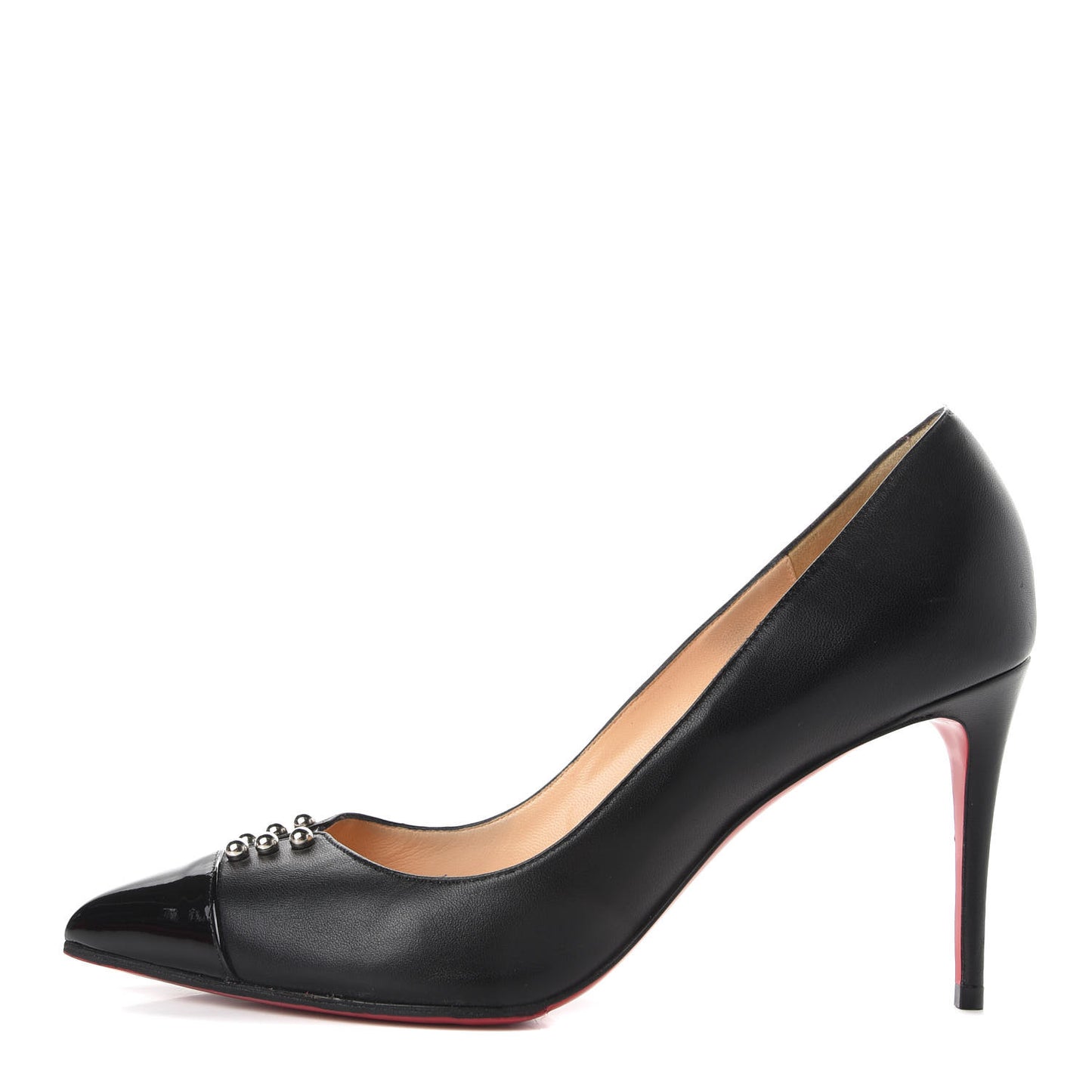 Nappa Patent Studded Predupump 85 Pumps 38.5 Black