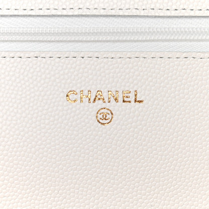 Chanel Caviar Quilted Wallet On Chain WOC White 6 of 12