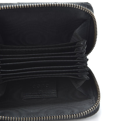 Gucci Calfskin Matelasse GG Marmont Zip Around Card Case Black 4 of 8