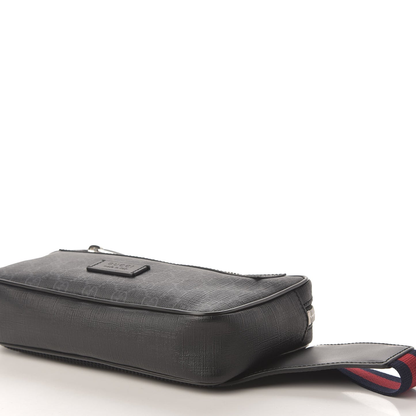 Soft GG Supreme Monogram Web Belt Bag Black Grey