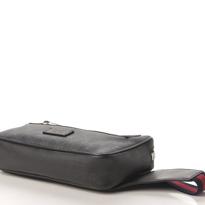 Gucci Soft GG Supreme Monogram Web Belt Bag Black Grey 7 of 12