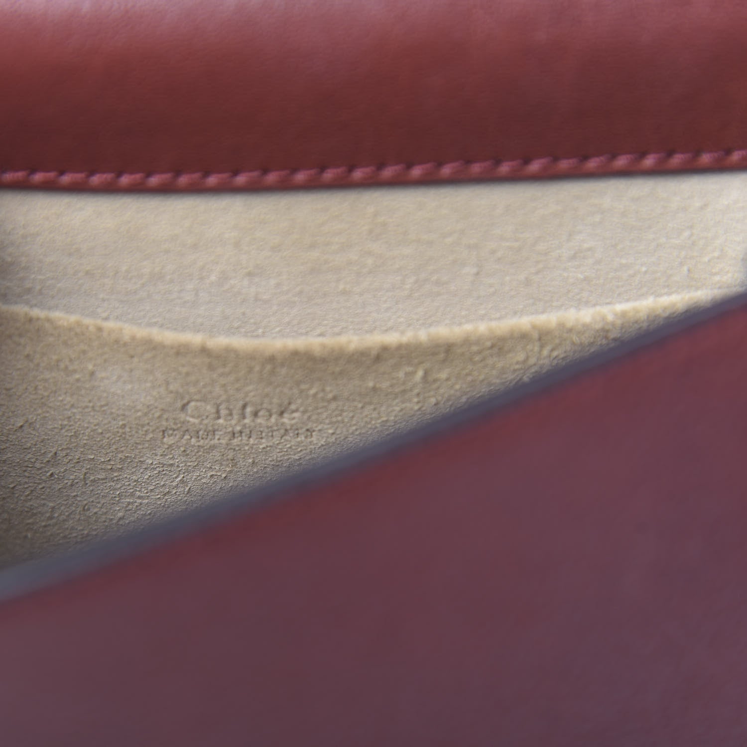 Chloe Calfskin Small Nile Bracelet Bag Sienna Red 6 of 13