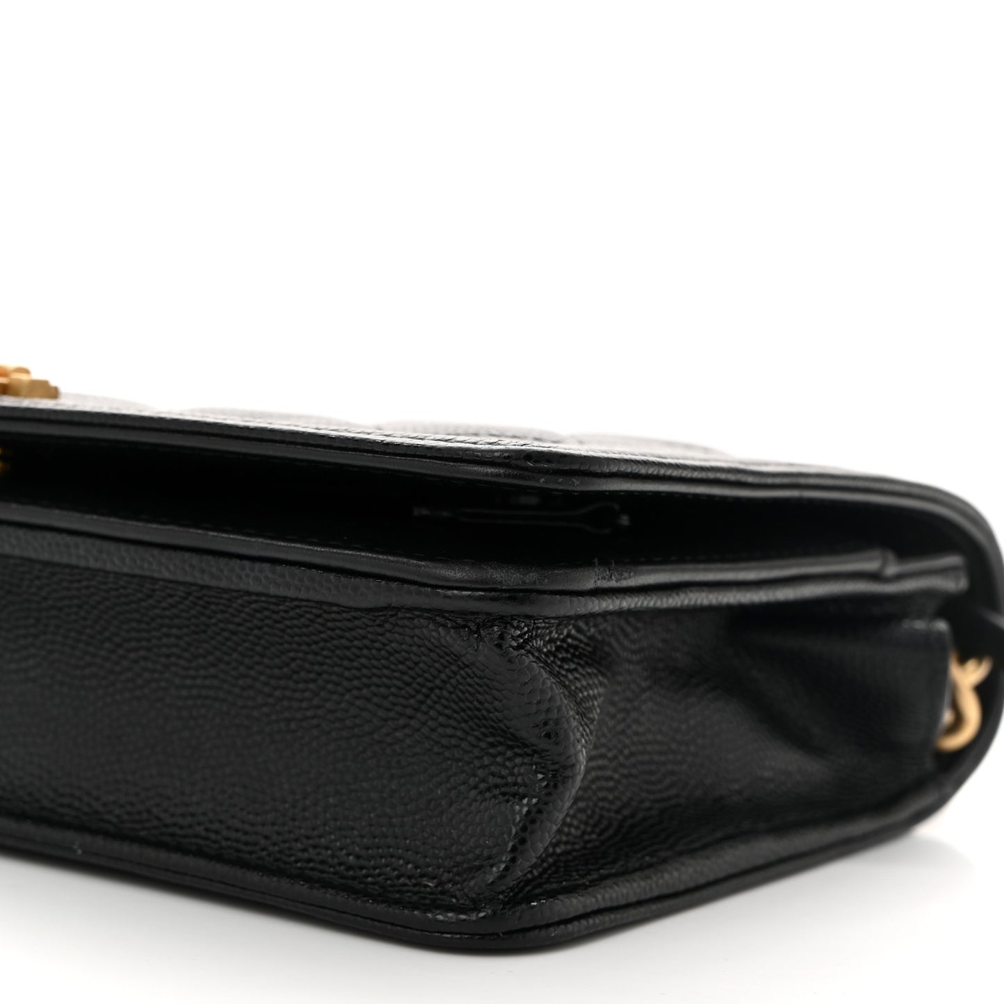 Caviar Quilted Boy Wallet On Chain WOC Black