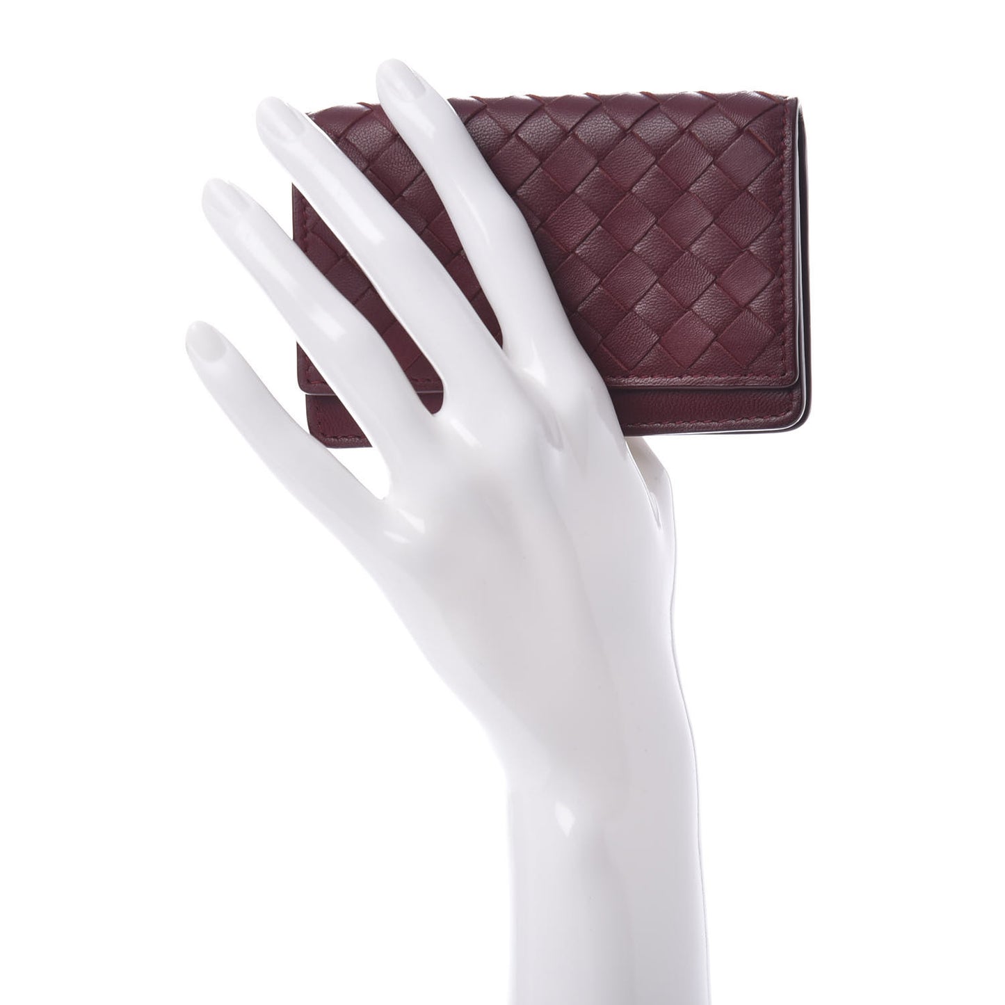 Nappa Intrecciato Card Holder Gigolo Red