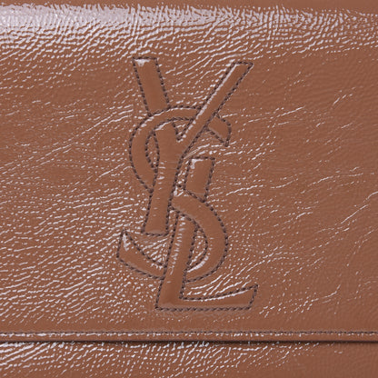 Saint Laurent Textured Patent Calfskin Monogram Large Belle De Jour Clutch Nude 9 of 14