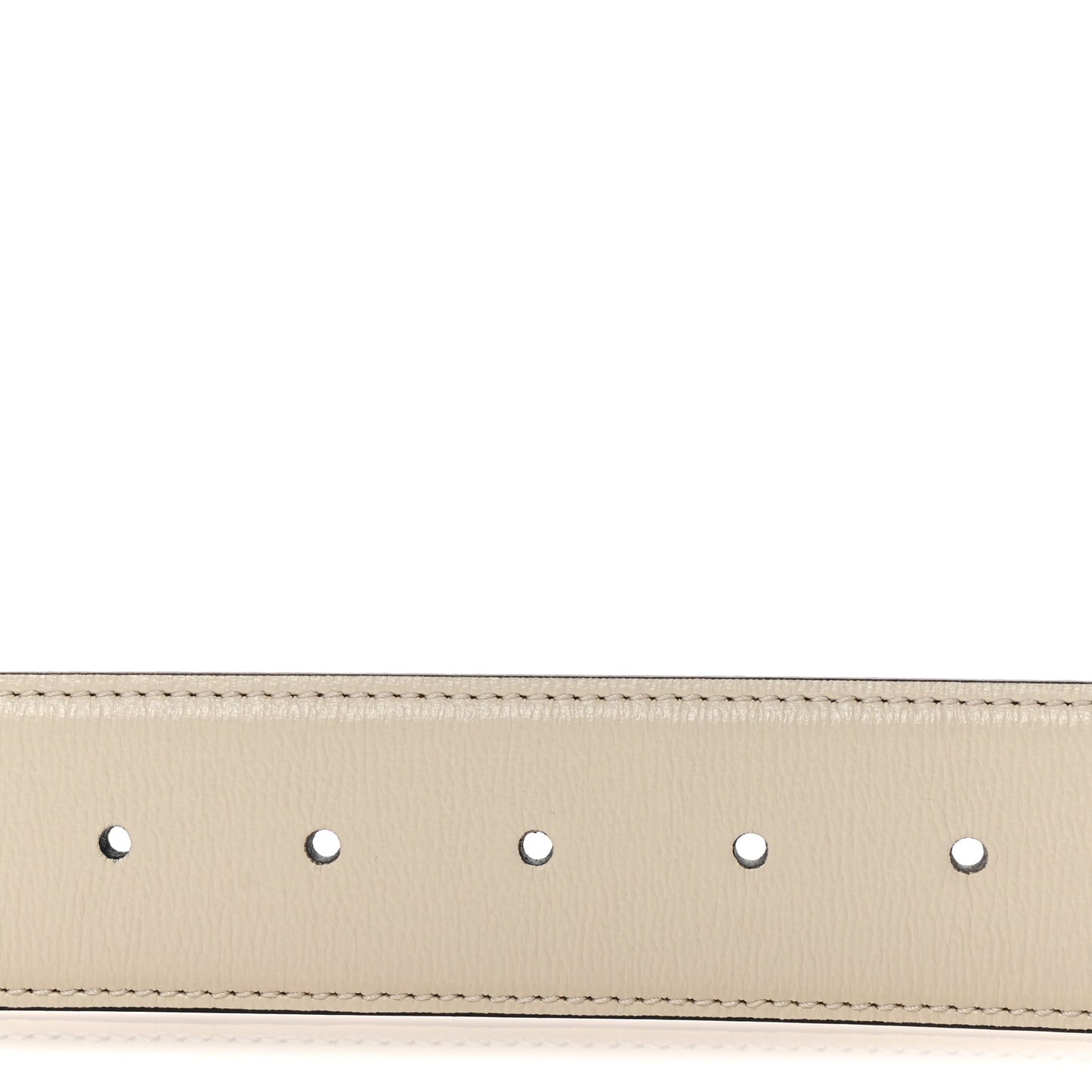 Azalea Calfskin Enamel Monochrome Double G 40mm Belt 75 30 Mystic White