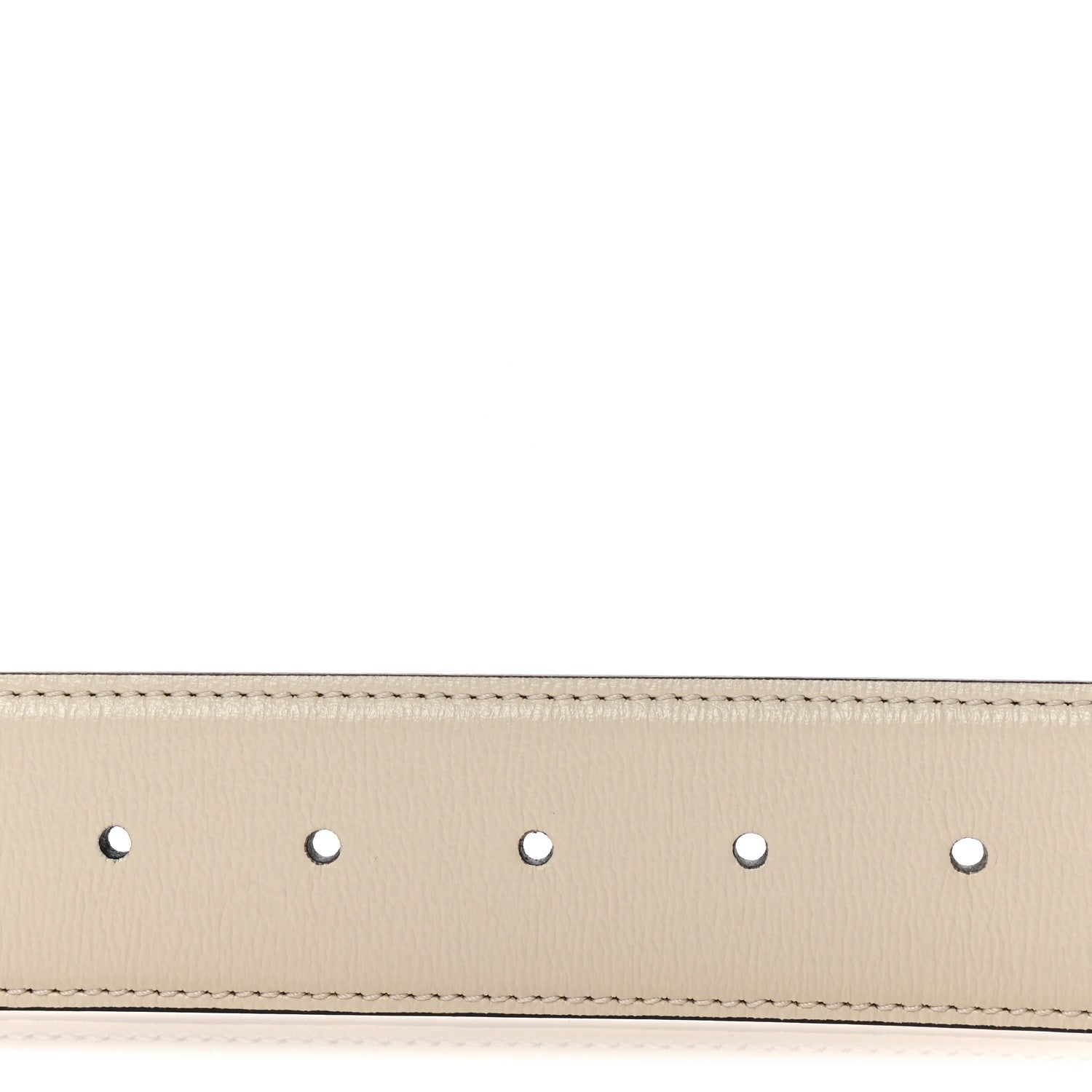 Gucci Azalea Calfskin Enamel Monochrome Double G 40mm Belt 75 30 Mystic White 3 of 6