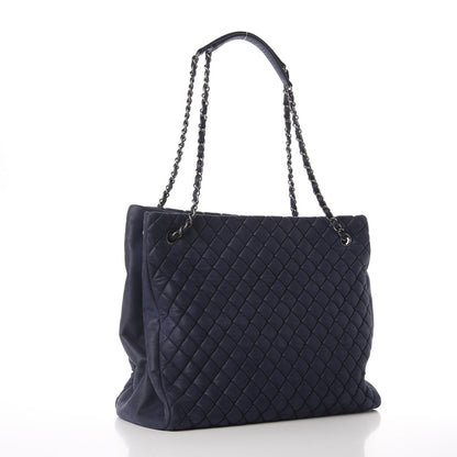 Chanel Iridescent Calfskin Quilted New Bubble Tote Dark Blue 2 of 9