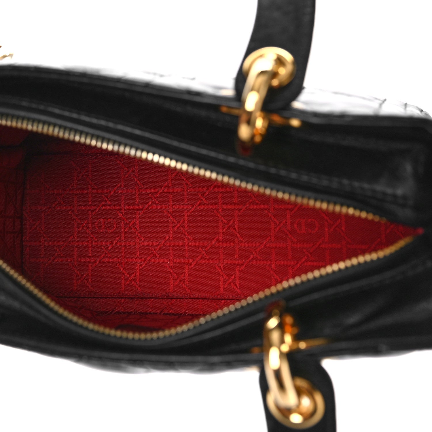 Christian Dior Lambskin Cannage Medium Lady Dior Black 5 of 8