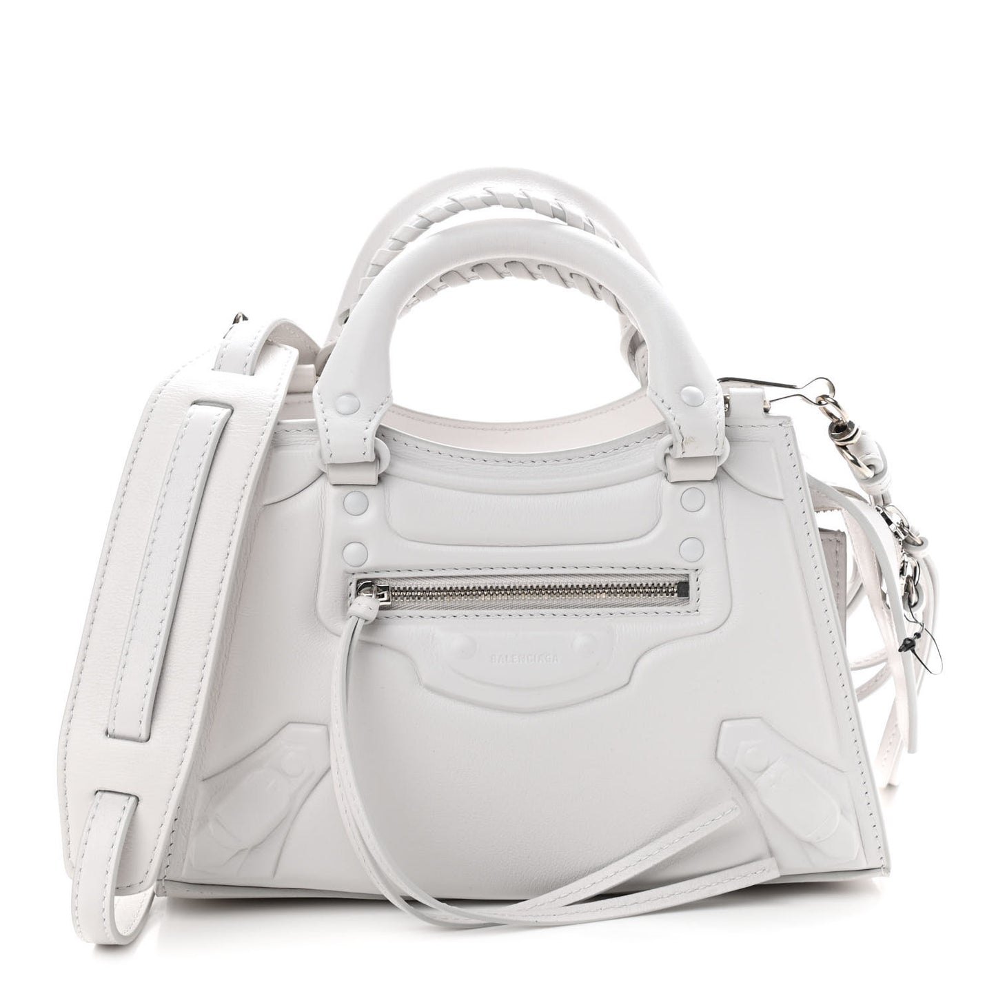 Cake Calfskin Tonal Hardware Mini Neo Classic City White