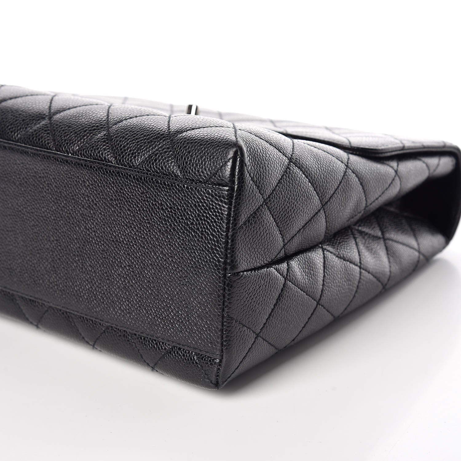 Chanel Caviar Quilted Jumbo Kelly Flap Black 6 of 12