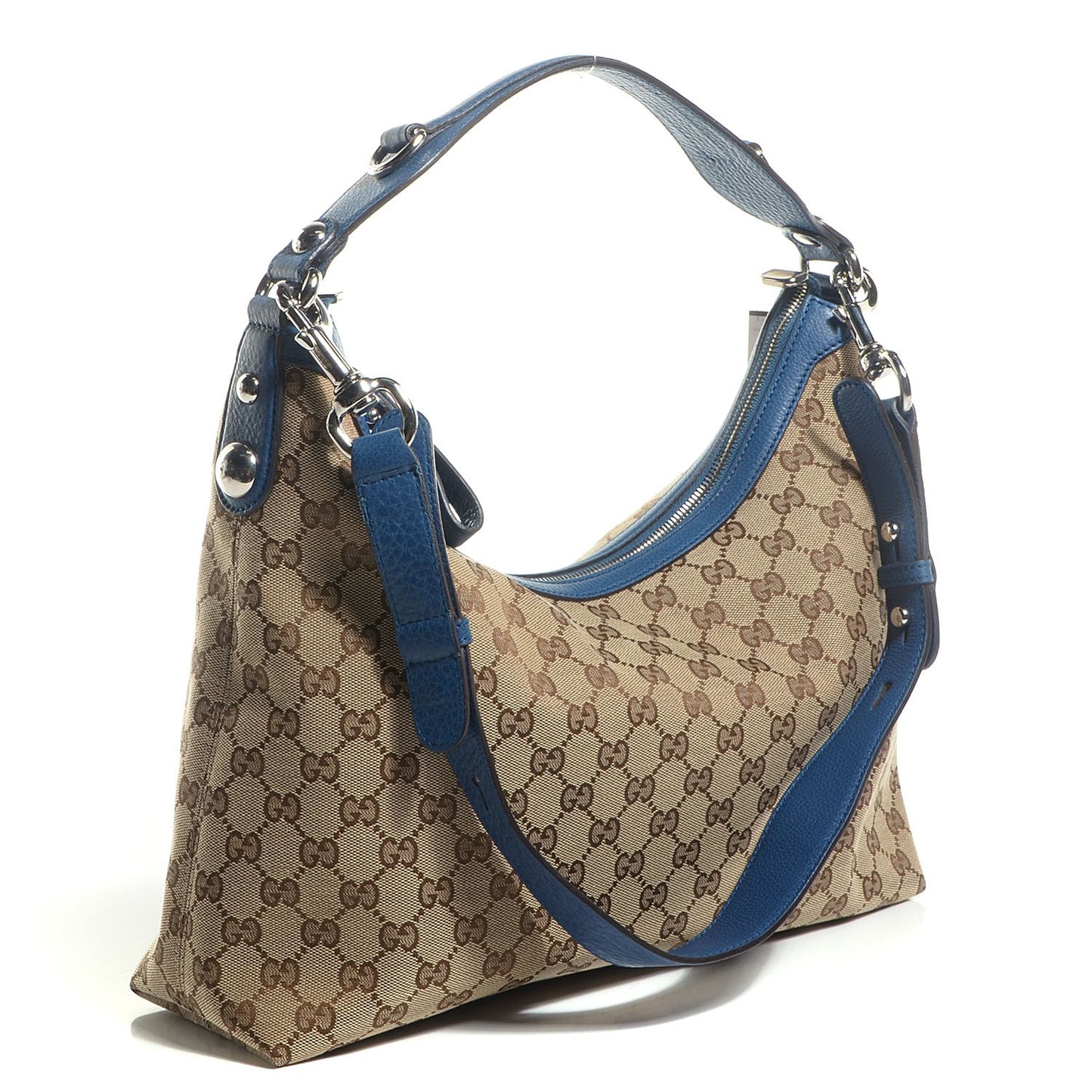 Monogram Medium Icon Bit Hobo Turquoise