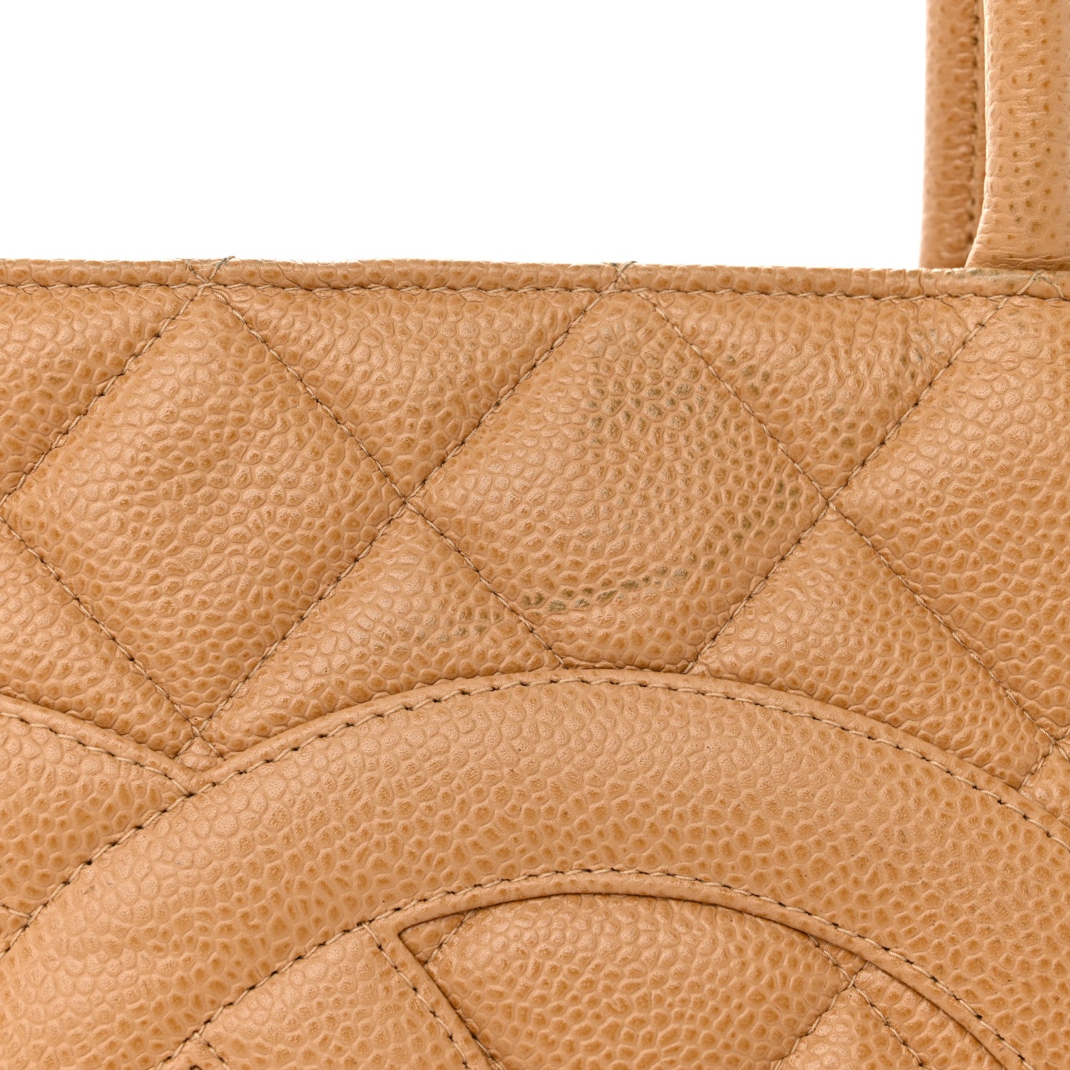 Chanel Caviar Quilted Medallion Tote Beige 10 of 10