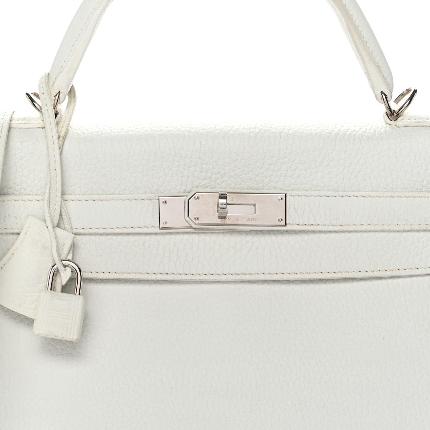 Hermes Taurillon Clemence Kelly Retourne 32 White 8 of 14
