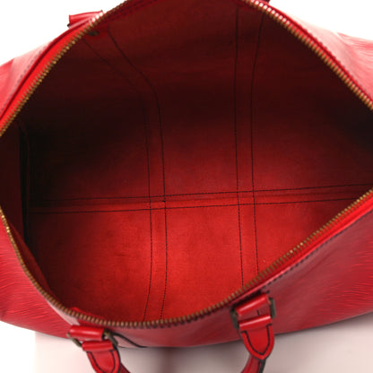 Louis Vuitton Epi Keepall 45 Castillan Red 4 of 13