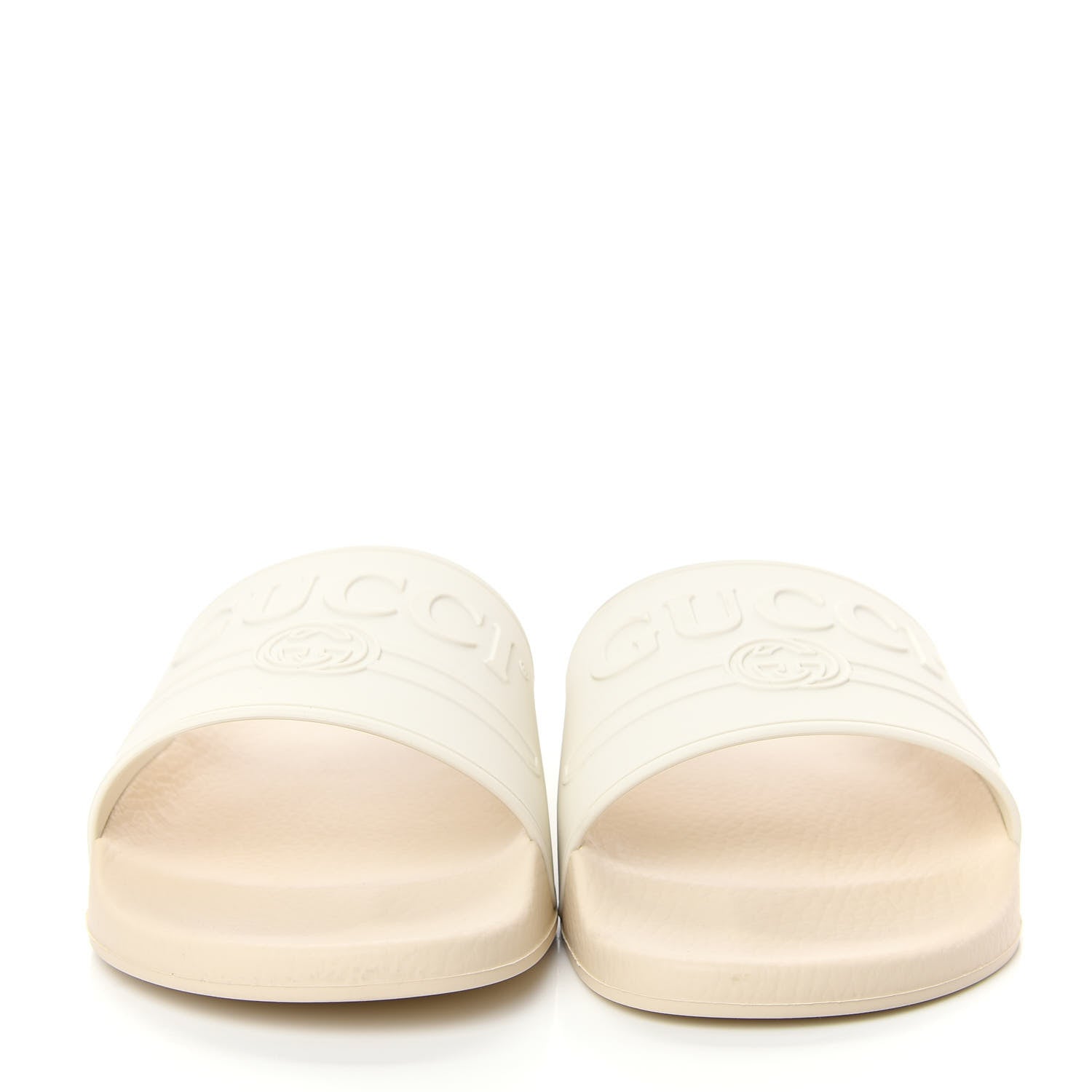 Gucci Rubber Logo Stamped Mens Slide Sandals 11 White 2 of 11