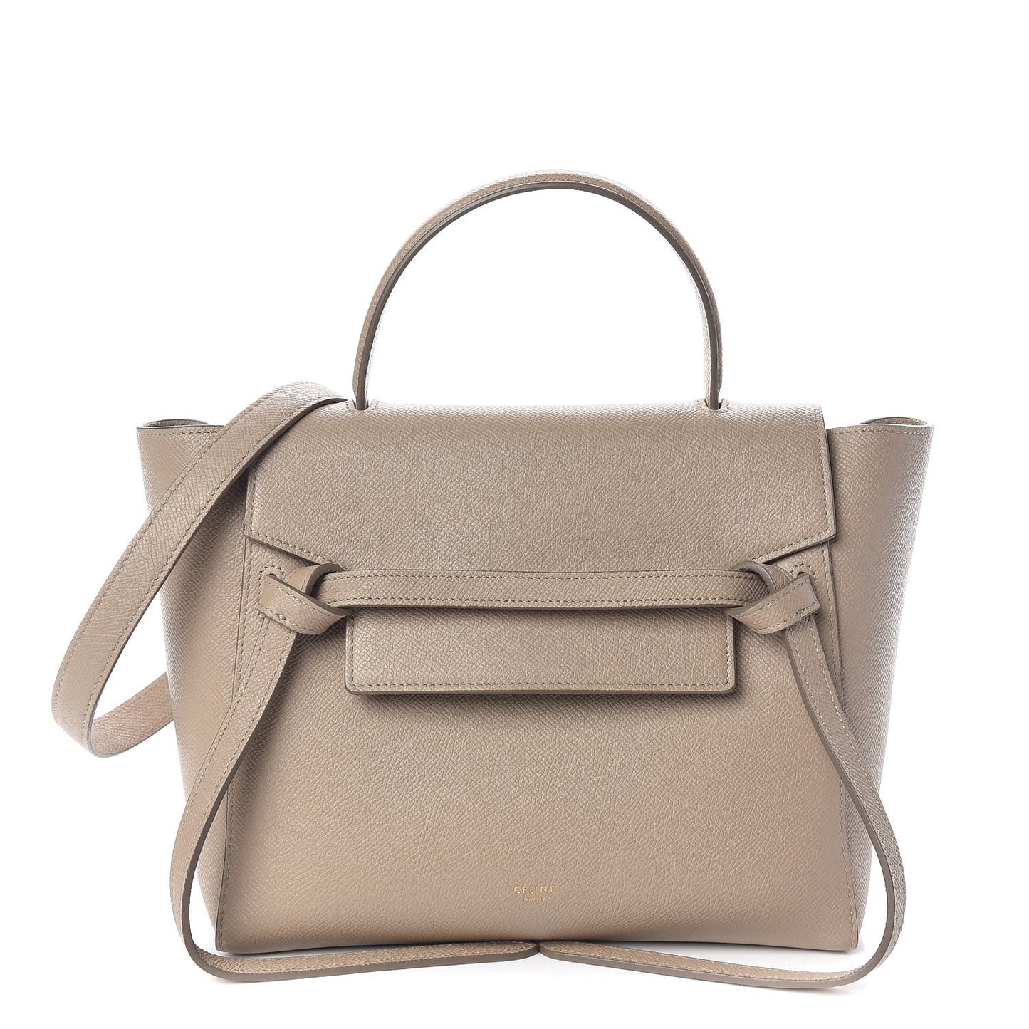 Grained Calfskin Micro Belt Bag Light Taupe