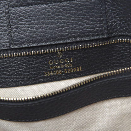 Gucci Pebbled Calfskin Small Swing Tote Black 6 of 13