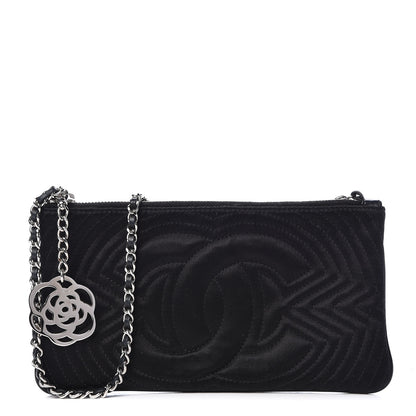 Chanel Satin CC Evening Bag Black 1 of 8