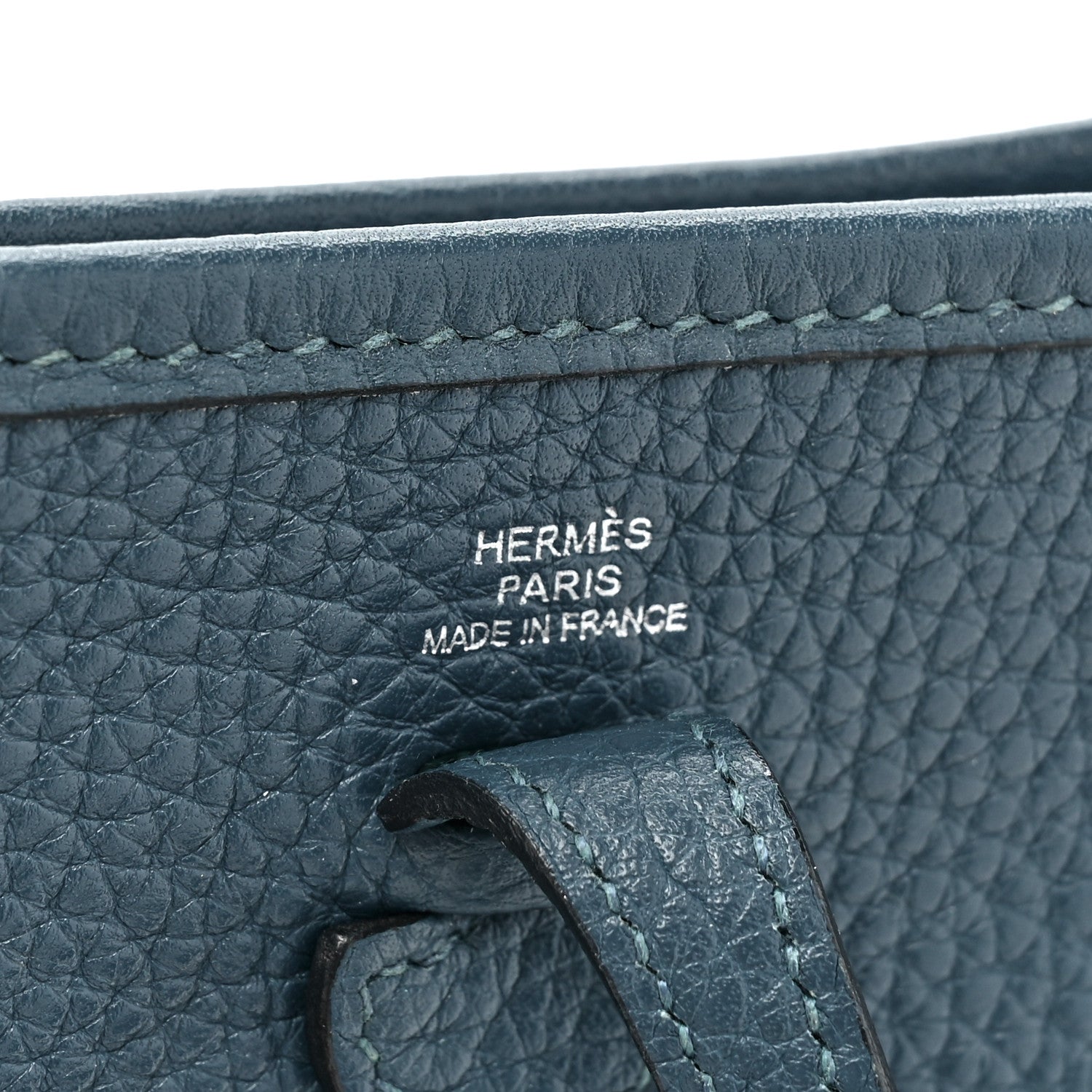 Hermes Taurillon Clemence Amazone Evelyne TPM Colvert Bleu Atoll 6 of 8
