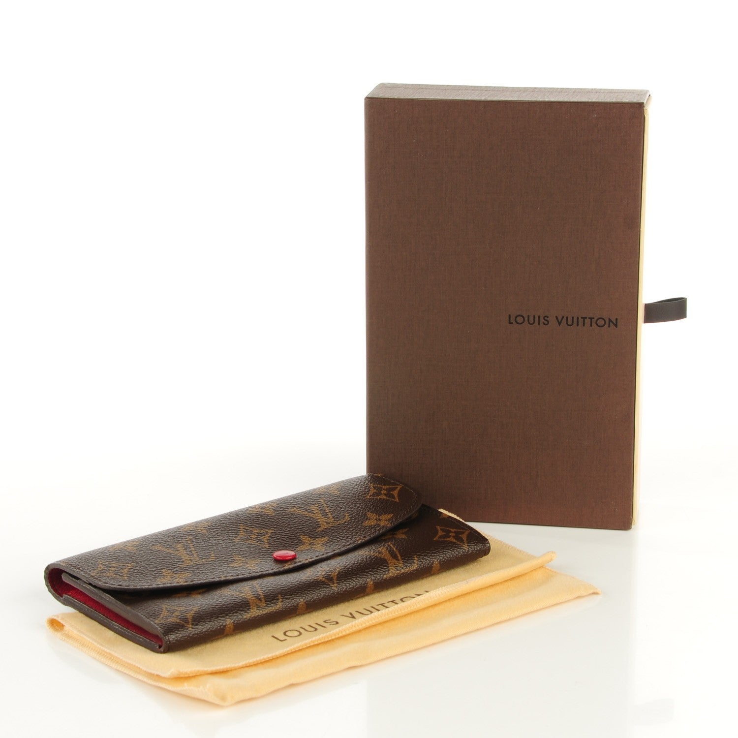 Louis Vuitton Monogram Emilie Wallet Red 4 of 8