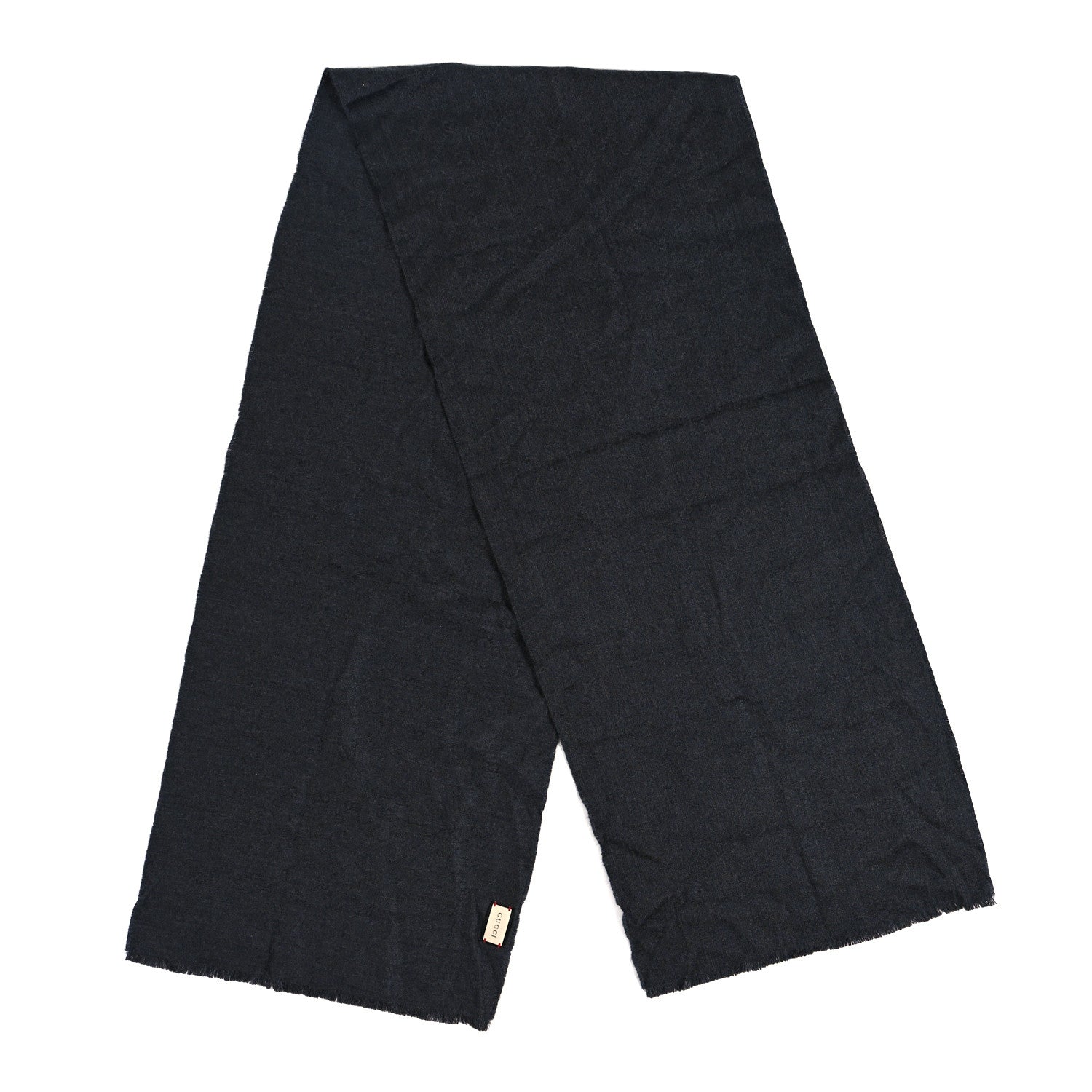 Gucci Cashmere GG Monogram Gem Lux Scarf Black 2 of 4