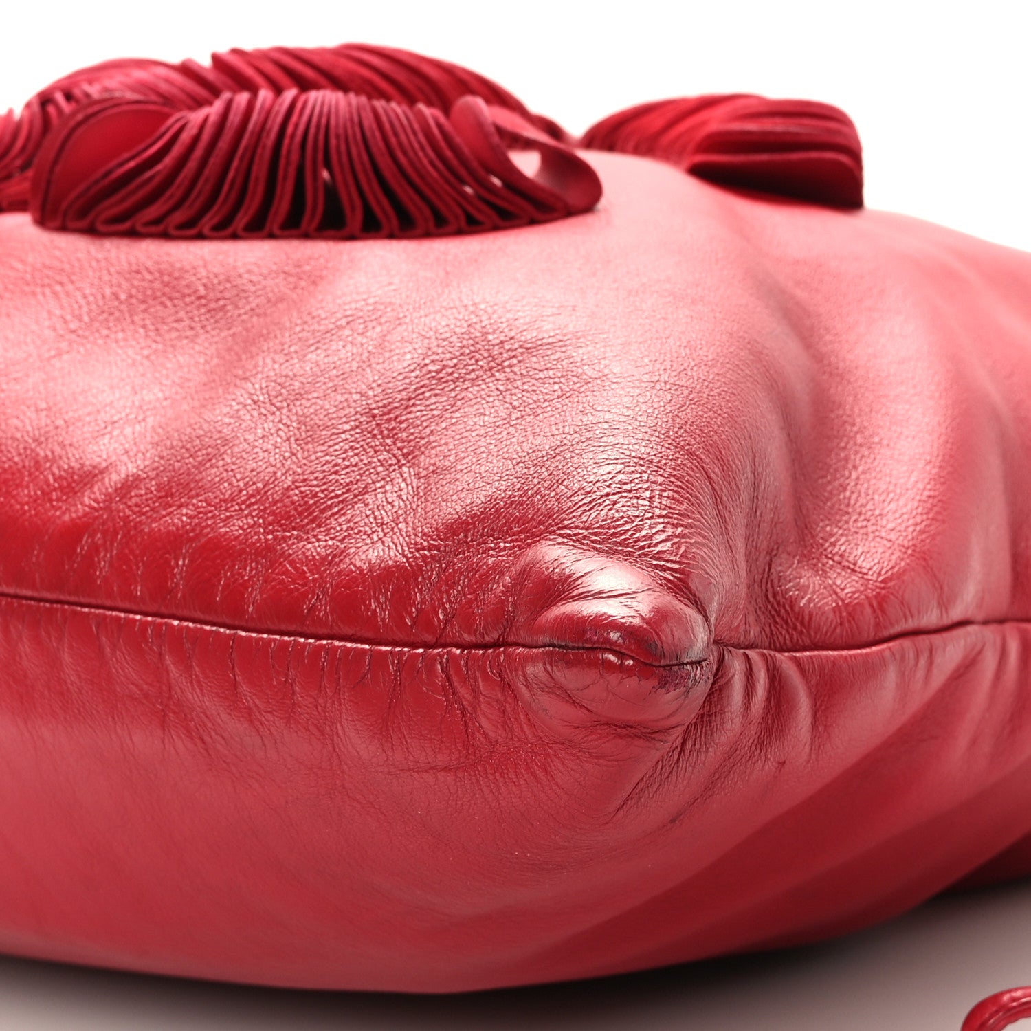 Chanel Lambskin Disc Bonbons Tote Red 8 of 8