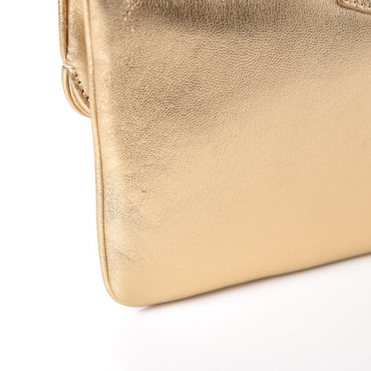 Louis Vuitton Metallic Lambskin SC Slim Clutch Gold 7 of 11