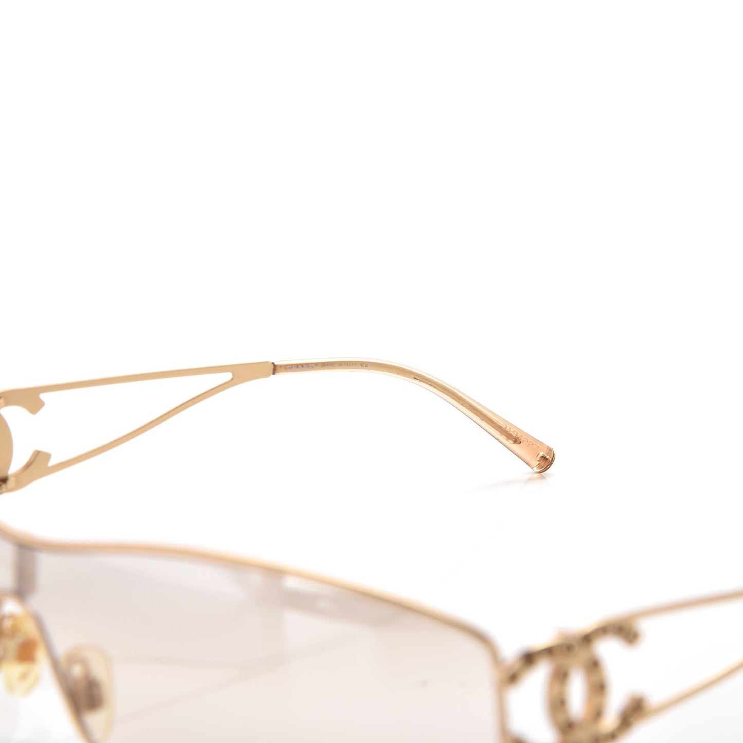 Crystal CC Logo Sunglasses 4073-B Gold