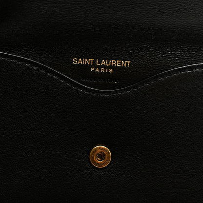 Saint Laurent Lambskin Chevron Quilted Small LouLou Rouge Cabernet 8 of 14