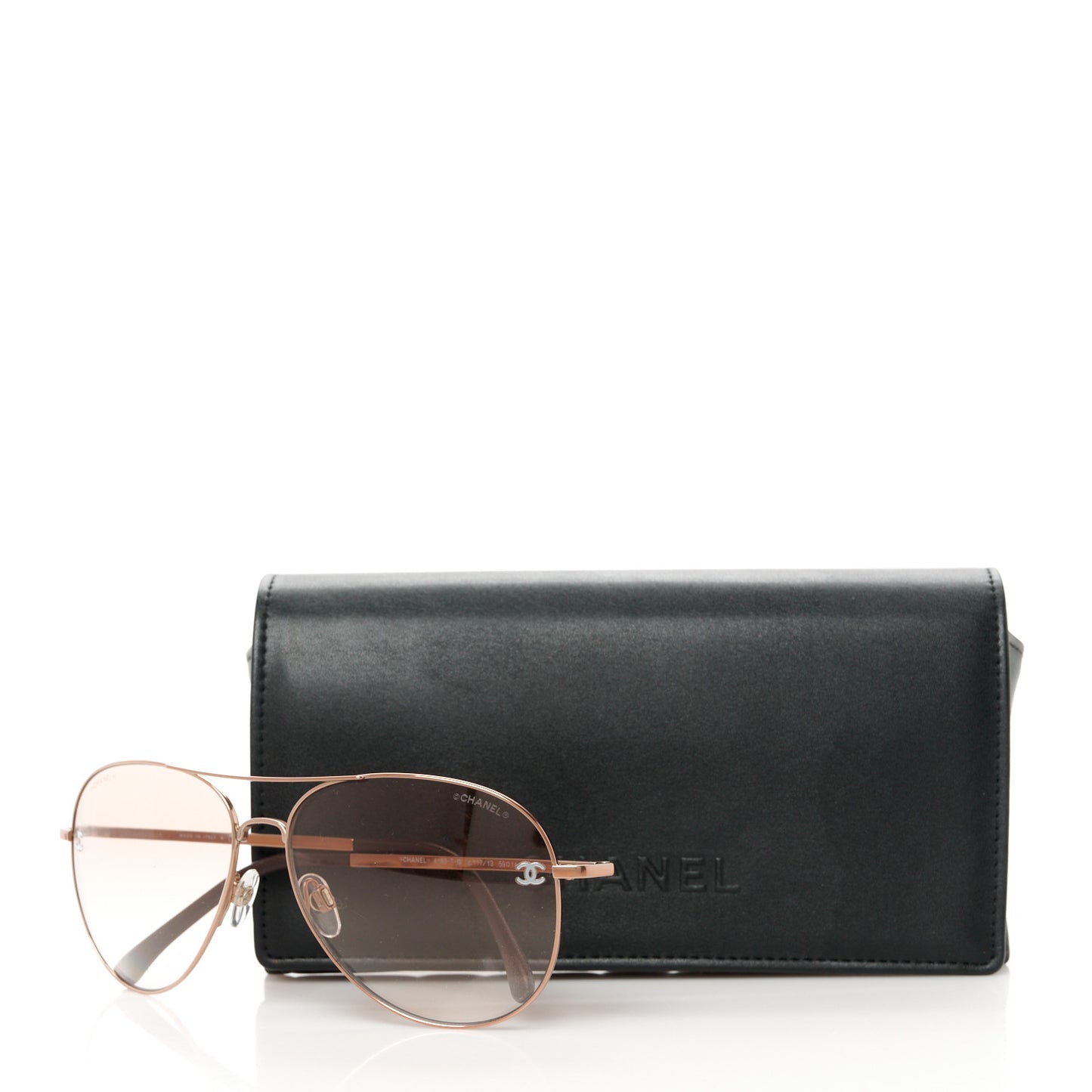 Metal Aviator CC Sunglasses 4189-T-Q  Rose
