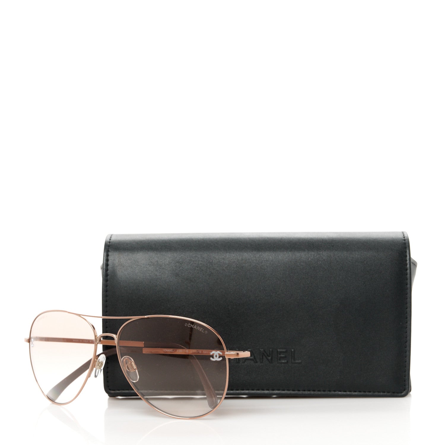 Chanel Metal Aviator CC Sunglasses 4189-T-Q  Rose 8 of 8