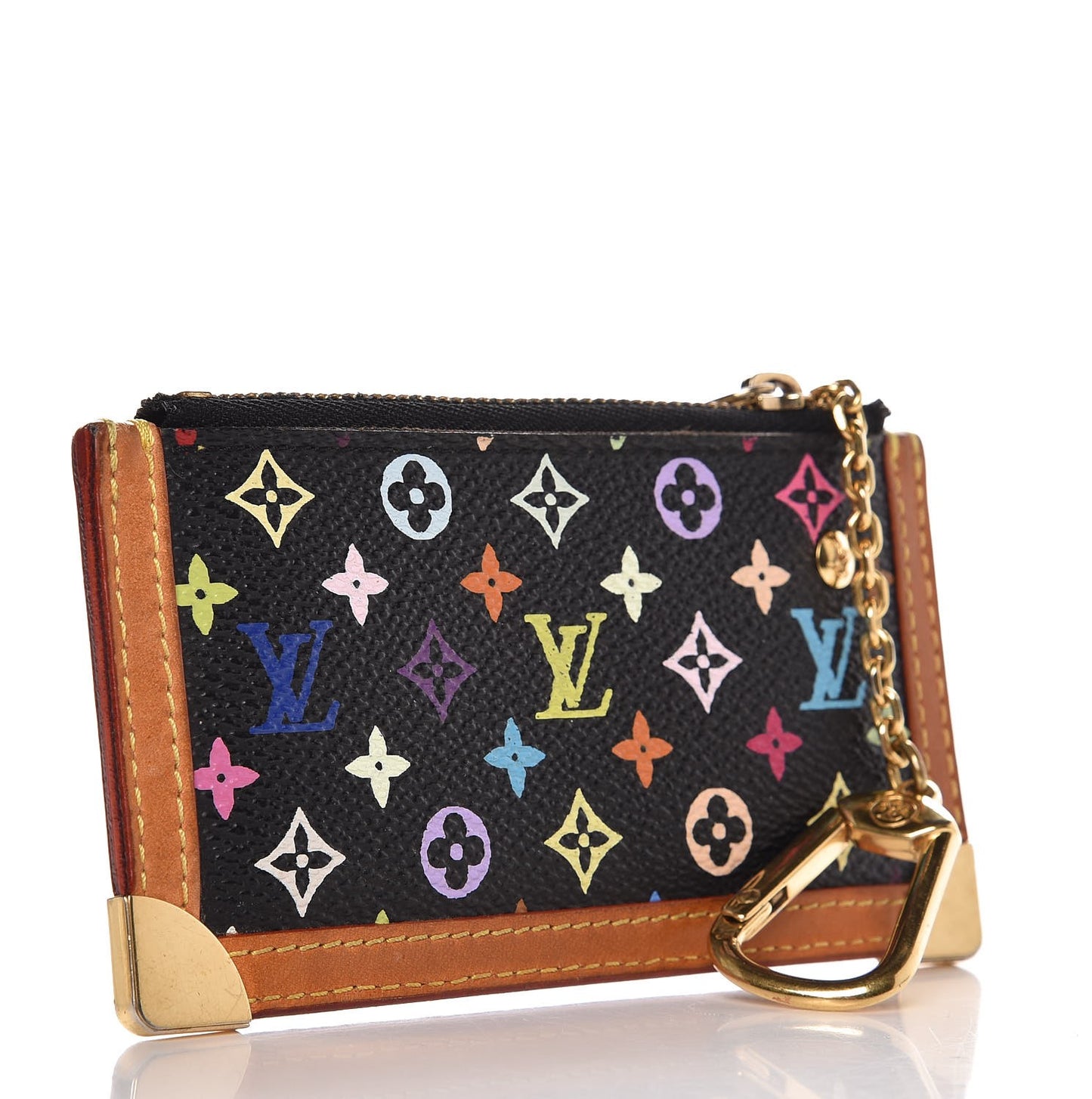 Monogram Multicolor Key Pouch Black
