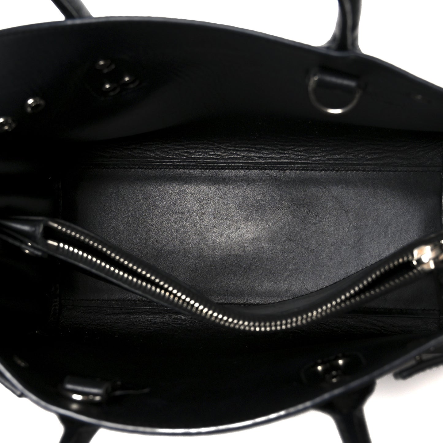 Grained Calfskin Baby Sac De Jour Black