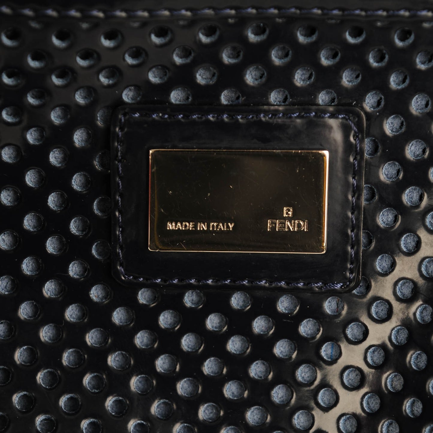 Nappa Patent Bag De Jour Perforated Tote Navy