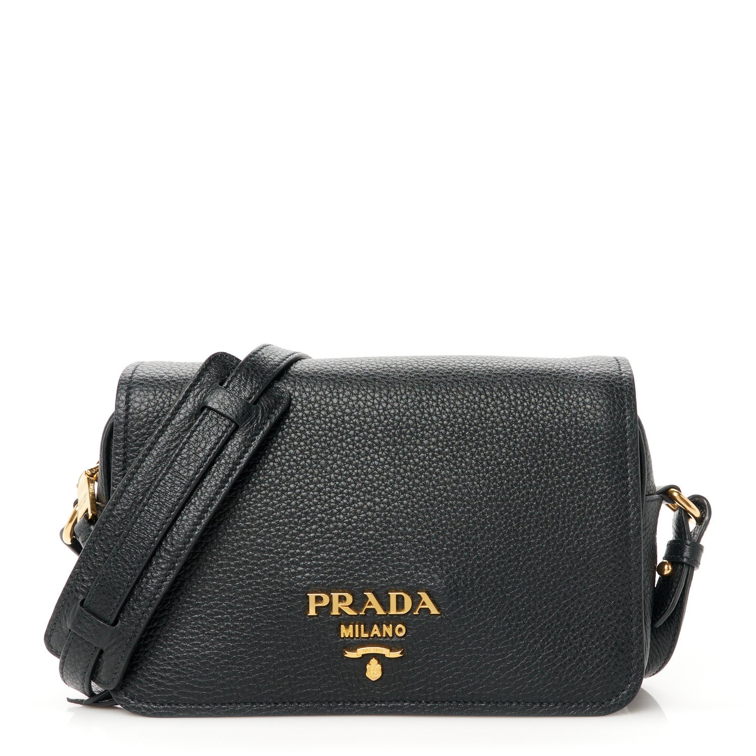 Prada Vitello Phenix Crossbody Bag Black 1 of 10