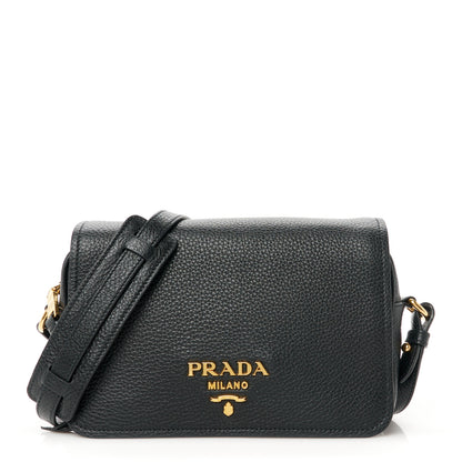 Prada Vitello Phenix Crossbody Bag Black 1 of 10