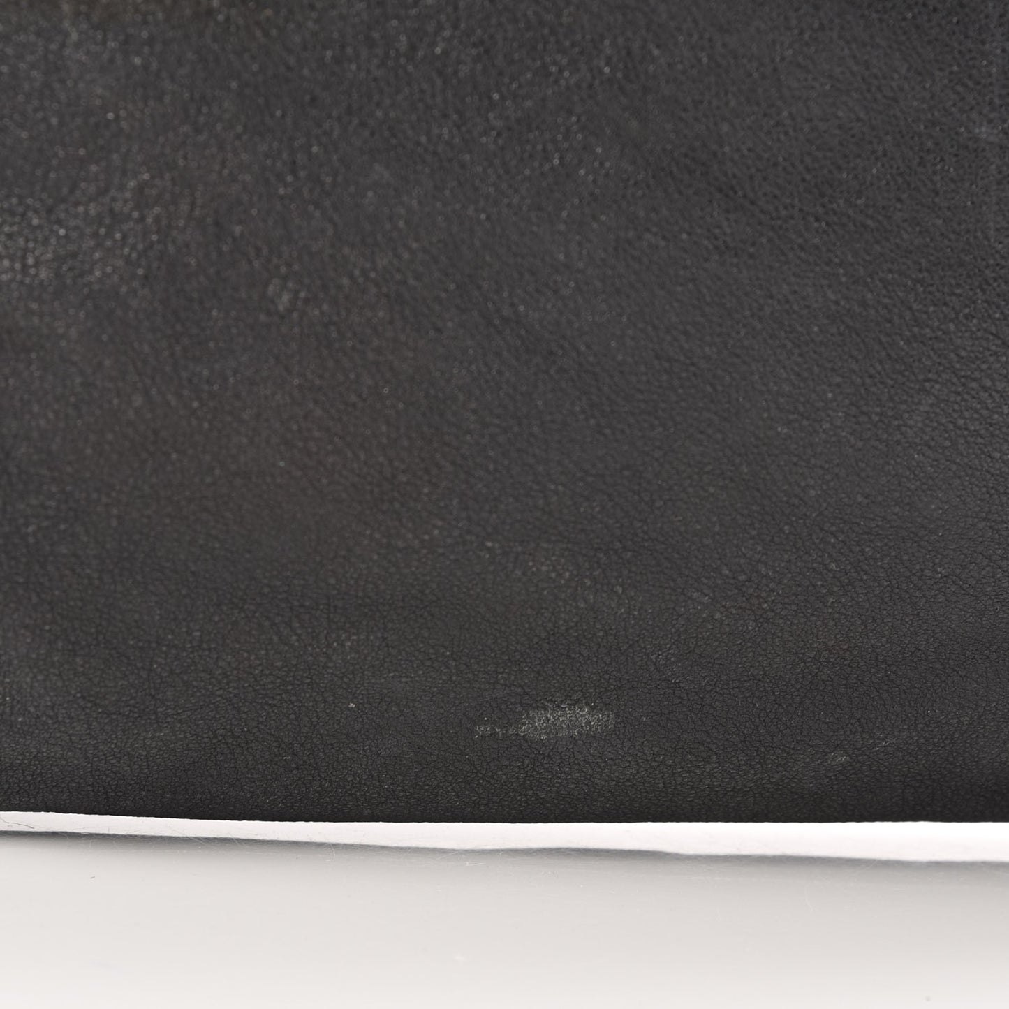 Washed Calfskin Drawstring Tote Black